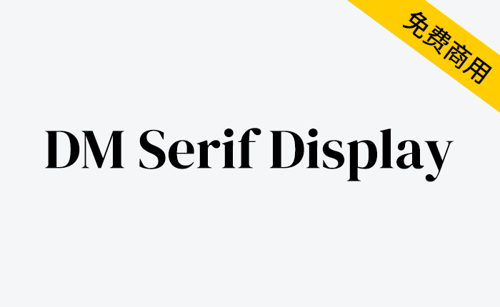 【DM Serif Display】适用于超大尺寸海报的免费英文字体-链启库 lianqiku.com