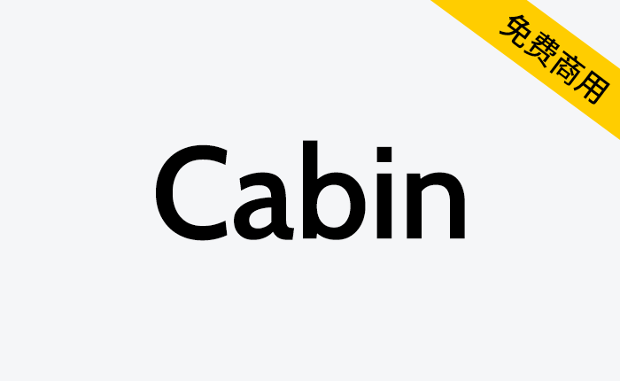 【Cabin】带有一丝现代主义色彩的一种人文主义风格字体-链启库 lianqiku.com