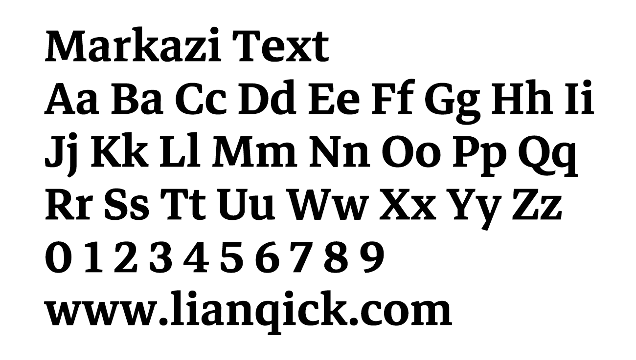 图片[2]-【Markazi Text】一种对比度适中的免费英文字体-链启库 lianqiku.com