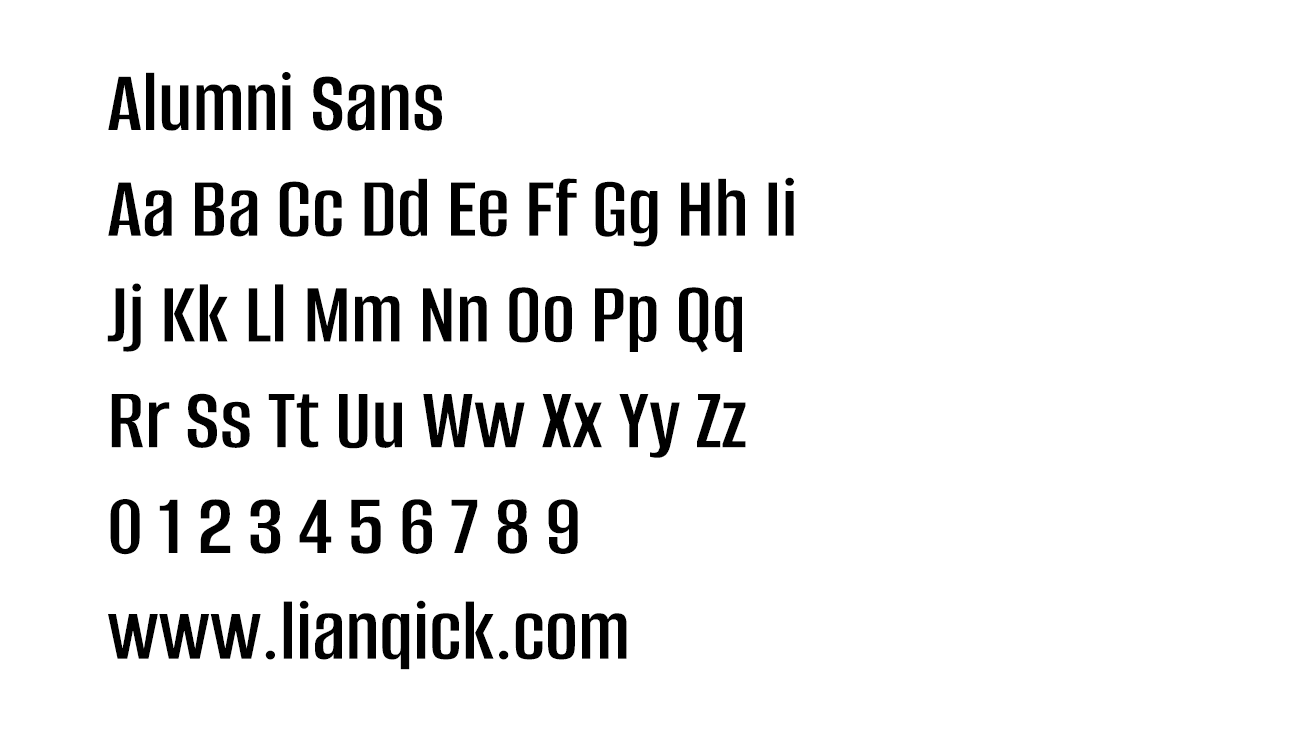 图片[2]-【Alumni Sans】设计灵感来源于黑脸冲的英文字体-链启库 lianqiku.com