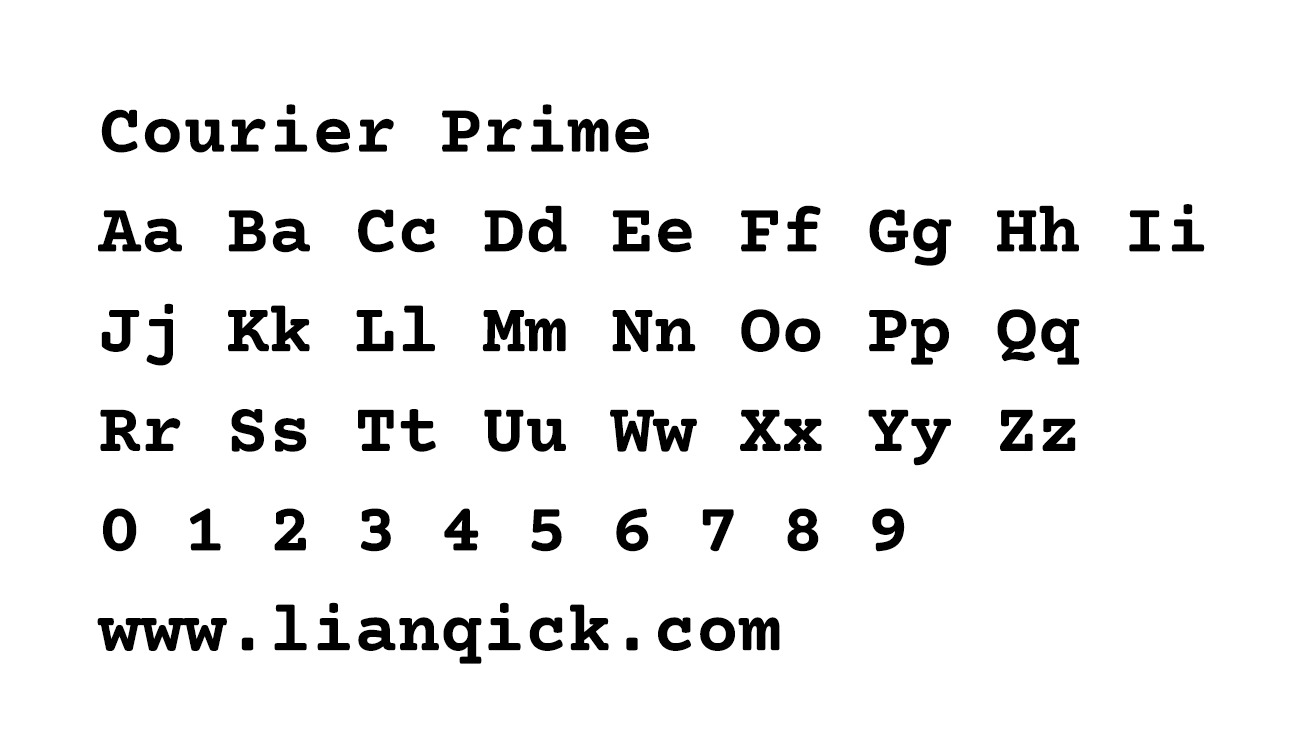 图片[2]-【Courier Prime】一种专为剧本设计的等宽字体-链启库 lianqiku.com