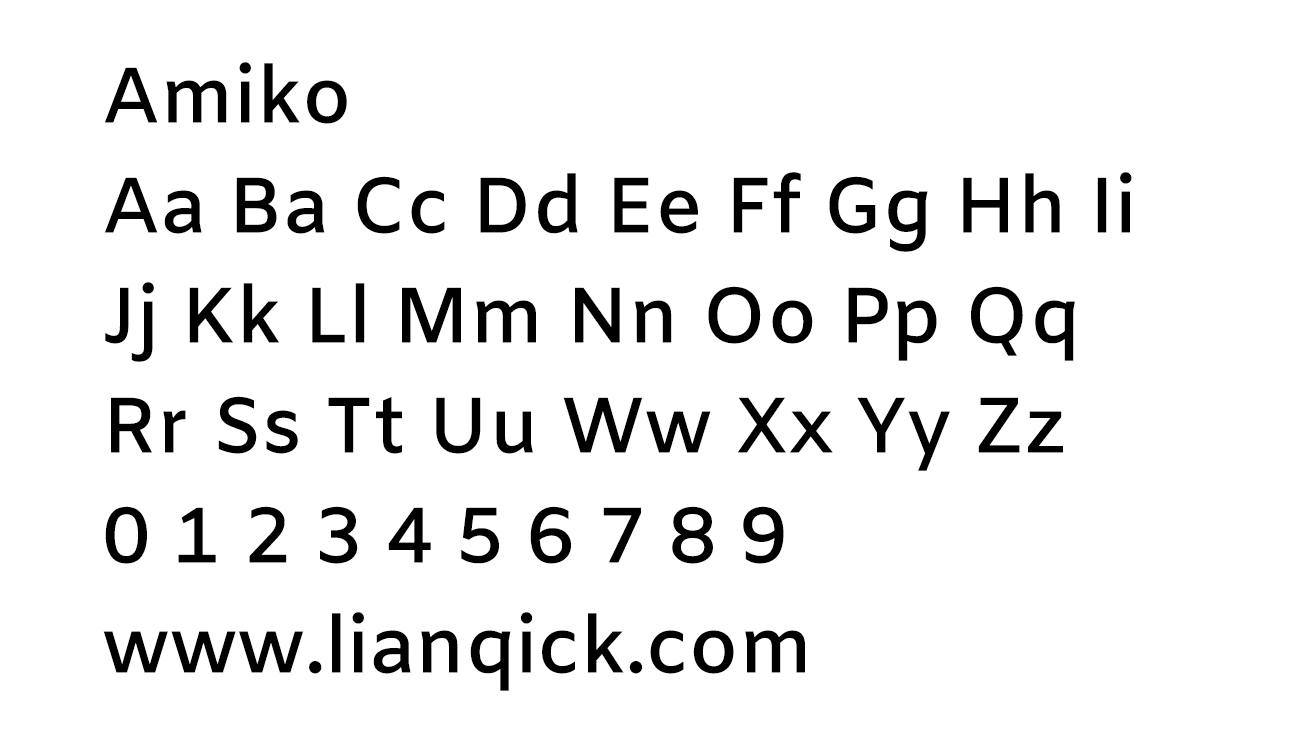 图片[2]-【Amiko】一个干净实用的德文和拉丁字体家族-链启库 lianqiku.com