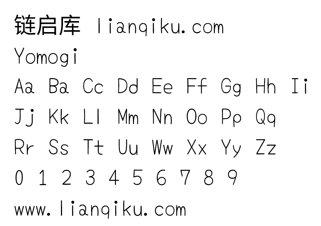 图片[2]-【Yomogi】极细、个性强、可读性高的日语手写风格字体-链启库 lianqiku.com