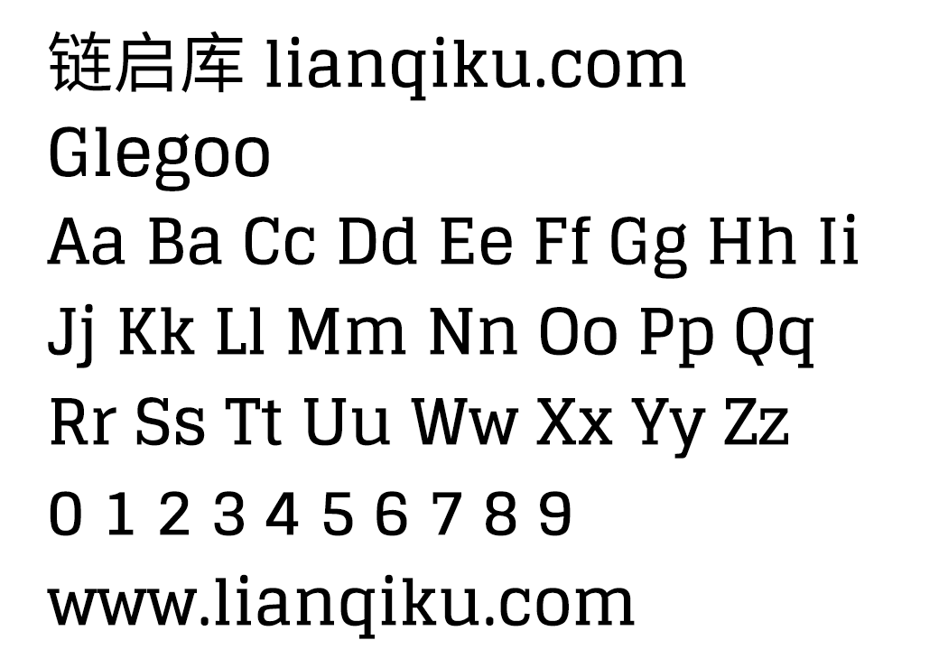 图片[2]-【Glegoo】一款真正现代的平板衬线英文字体-链启库 lianqiku.com