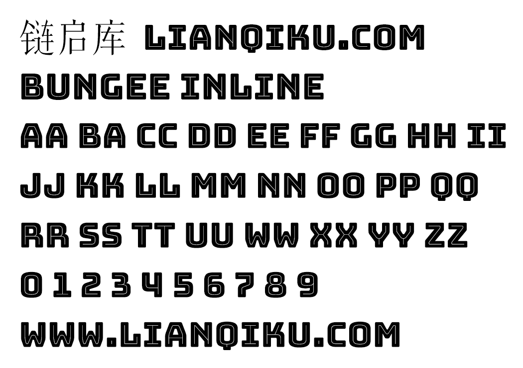 图片[2]-【Bungee Inline】一款庆祝城市标志的英文字体-链启库 lianqiku.com