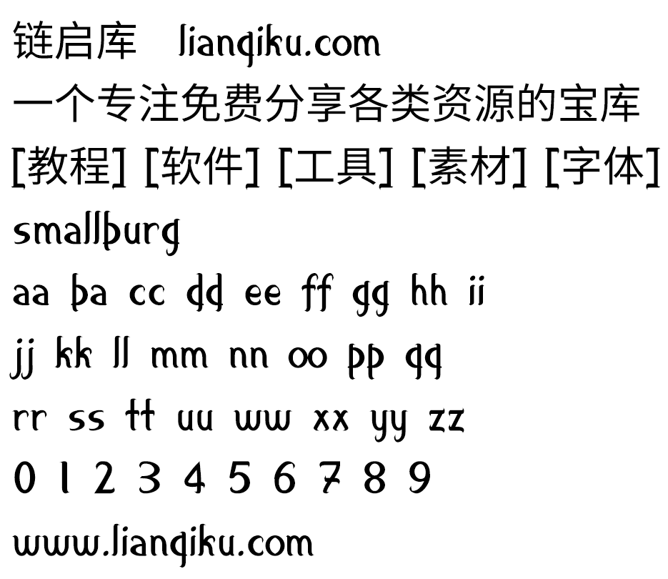 图片[2]-【Smallburg】一款小写字母手写风格 2种样式和457个字形-链启库 lianqiku.com