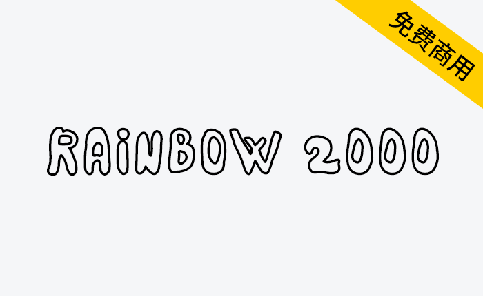 【Rainbow 2000】手写风格英文字体，4种样式和152个字形-链启库 lianqiku.com