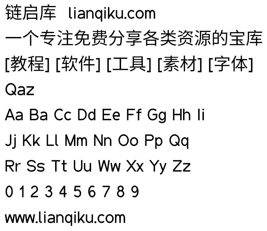 图片[2]-【Qaz】SIL OFL协议免费英文字体， 2种样式和506个字形-链启库 lianqiku.com