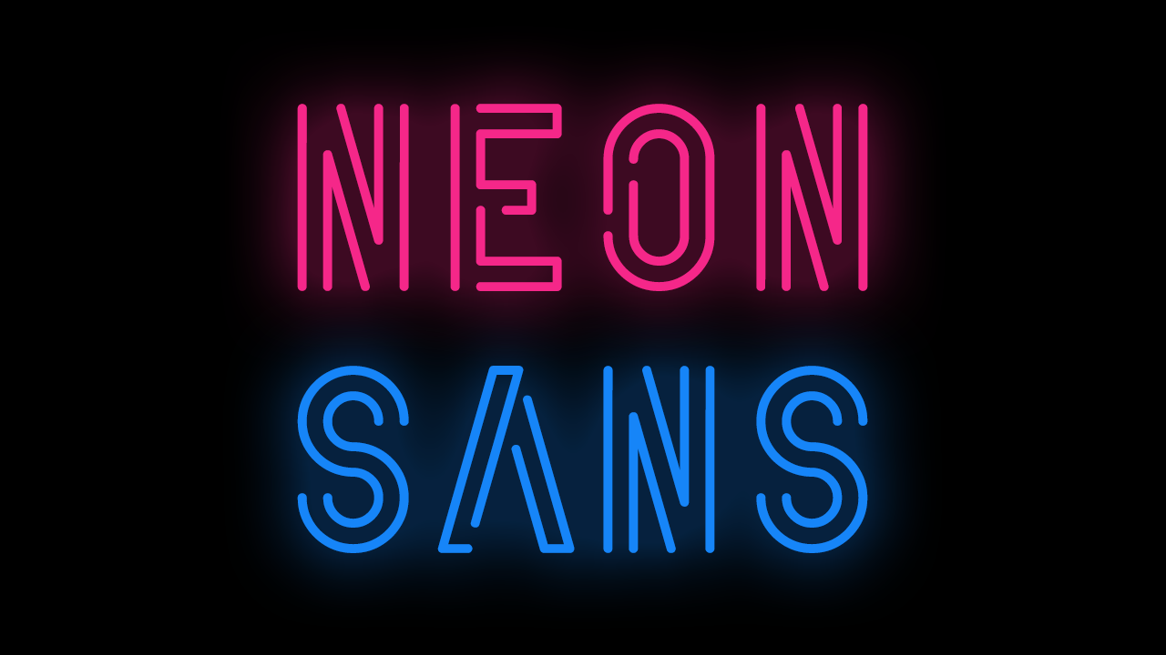 图片[3]-【Neon Sans】一种适合配合发光效果的英文装饰字体-链启库 lianqiku.com