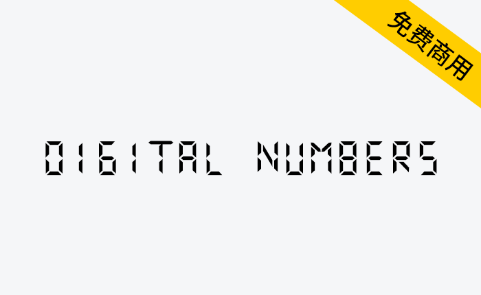 【Digital Numbers】固定宽度、液晶显示LCD风格英文字体-链启库 lianqiku.com