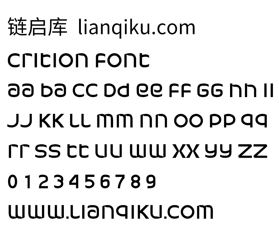 图片[2]-【Crition Font】不区分大小写的英文等高字体-链启库 lianqiku.com