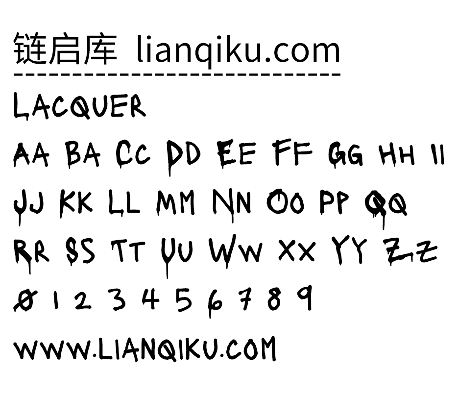 图片[2]-【Lacquer】很有表现力的油漆笔手绘风格英文字体-链启库 lianqiku.com