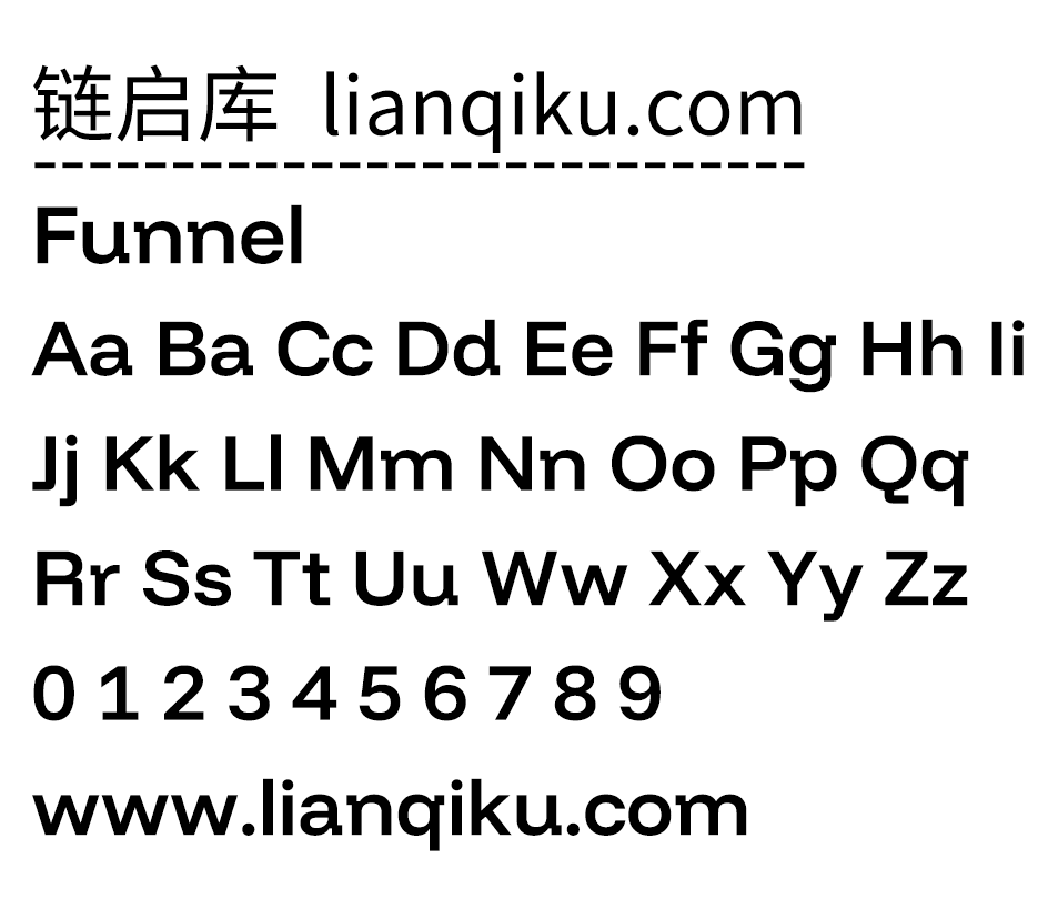 图片[2]-【Funnel】既清晰又有个性的现代无衬线英文字体-链启库 lianqiku.com