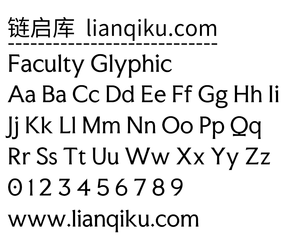 图片[2]-【Faculty Glyphic】一款灵感来自雕刻的免费英文字体-链启库 lianqiku.com