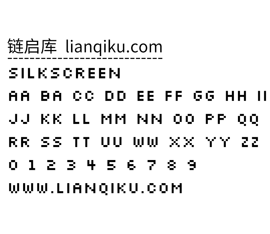 图片[2]-【Silkscreen】具有复古风格的小字号像素英文字体-链启库 lianqiku.com