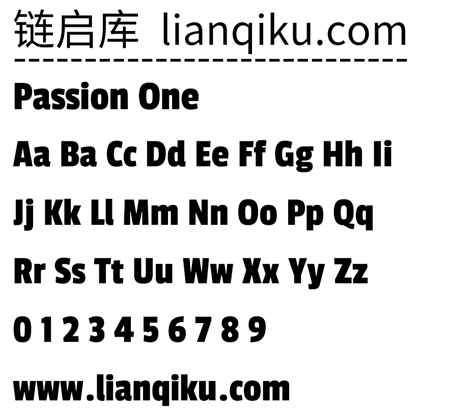 图片[2]-【Passion One】专为大号英文标题而设计的免费字体-链启库 lianqiku.com