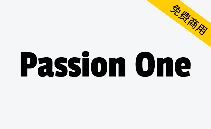 【Passion One】专为大号英文标题而设计的免费字体-链启库 lianqiku.com