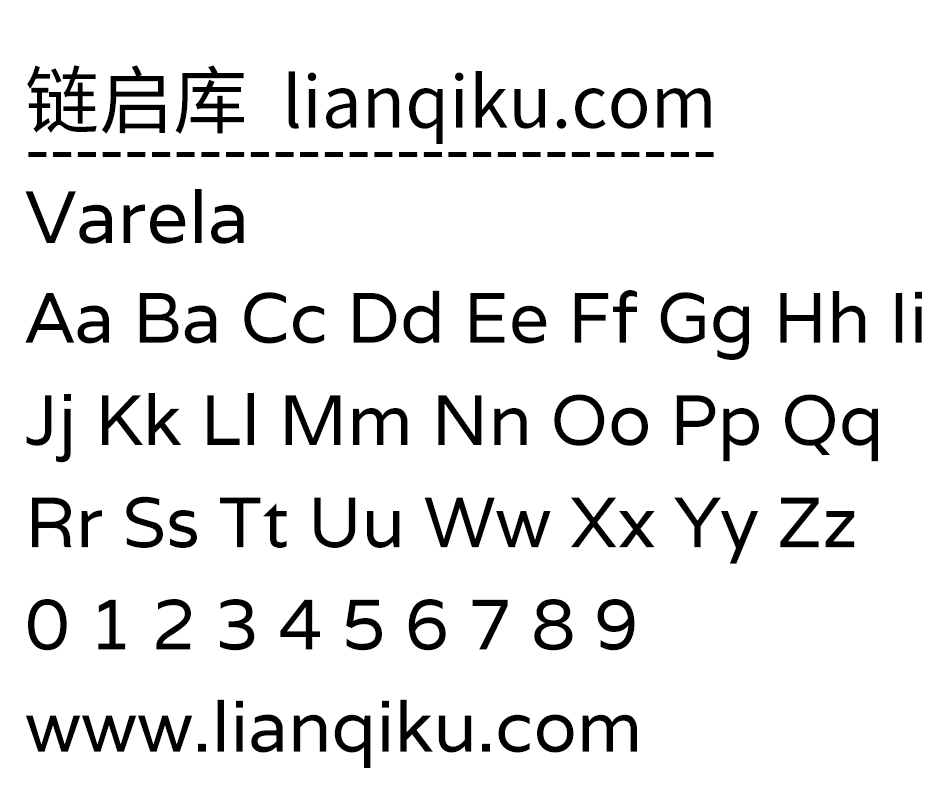 图片[2]-【Varela】非常简洁明的现代无衬线英文字体，适合用于大号标题-链启库 lianqiku.com