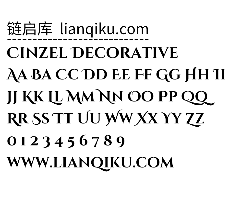 图片[2]-【Cinzel Decorative】设计灵感来自古罗马铭文的复古字体-链启库 lianqiku.com