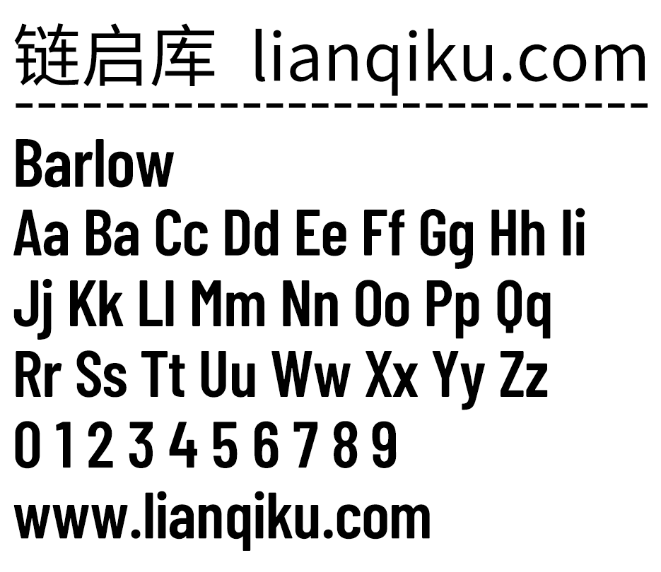 图片[2]-【Barlow】一个略微圆润、低对比度、怪诞的字体，适合大大小小的数字和印刷使用-链启库 lianqiku.com