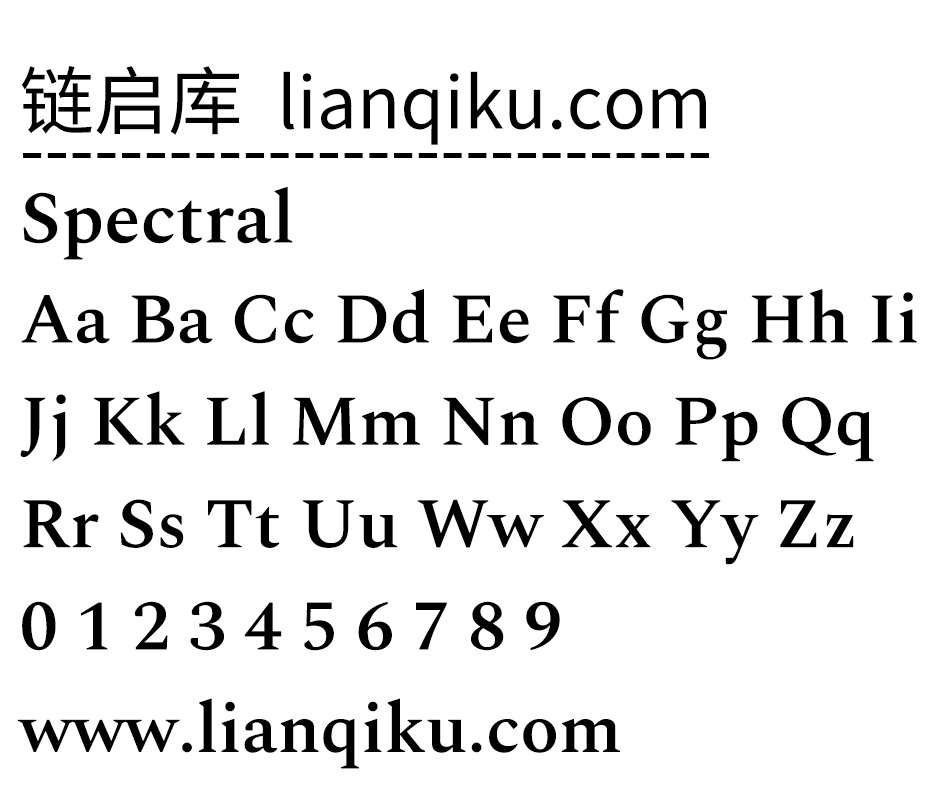 图片[2]-【Spectral】一款适用于屏幕显示的免费英文衬线字体-链启库 lianqiku.com